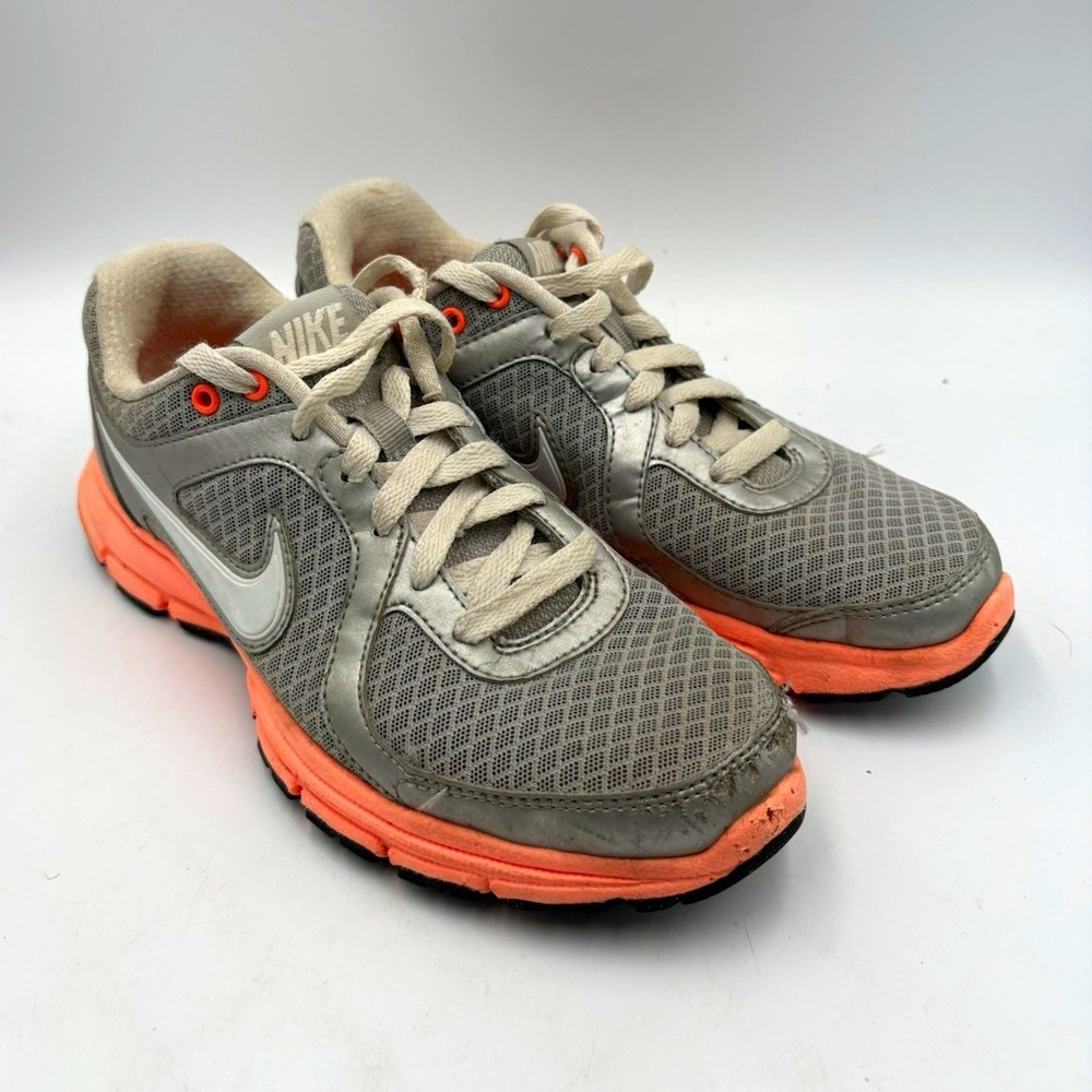 Nike Dual Fusion Low Top Running Sneakers Women US 7 (UK 4.5/EU 38) Gray/Orange